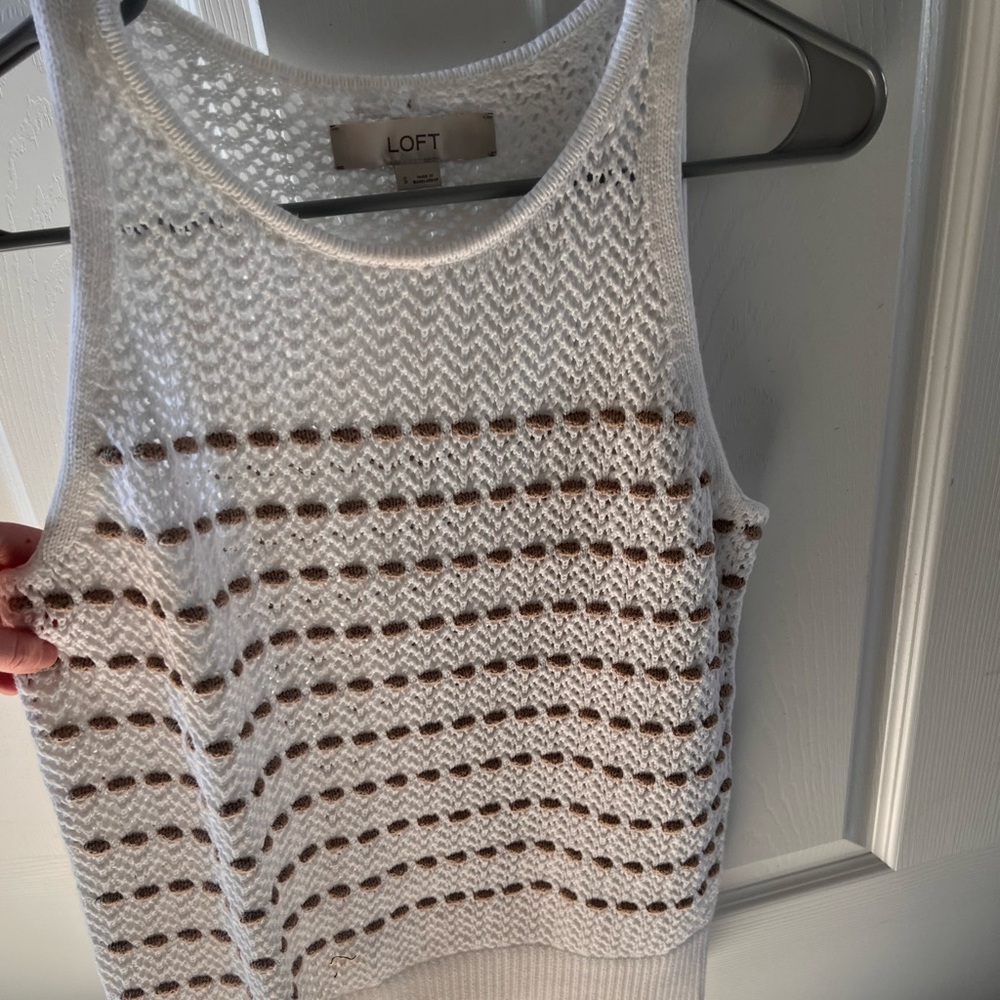Loft Tank White Knit | Small